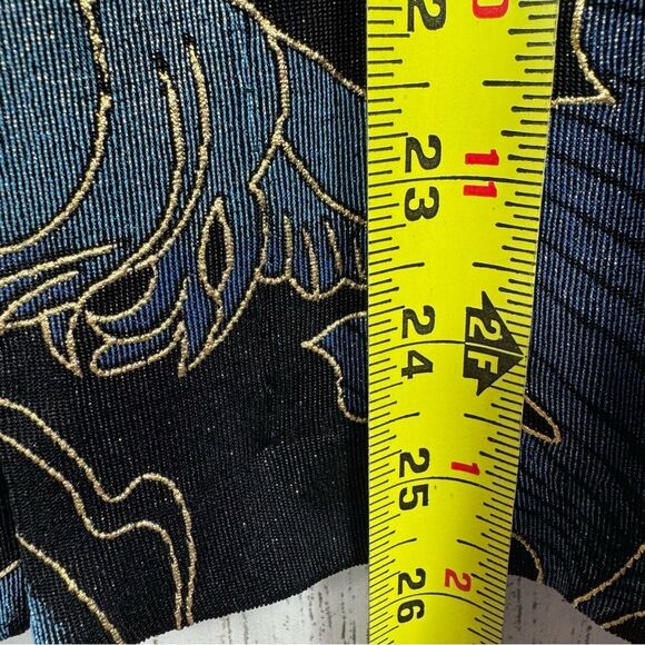 Alex Evenings Womens Metallic Floral Jacket L Elegant Evening Glam Holiday - Picture 13 of 13